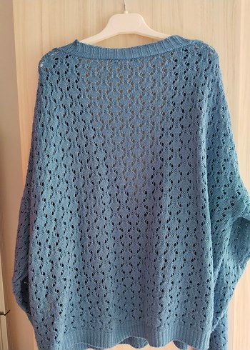 Trendyolmilla Mavi Ajurlu Triko Hırka - Görsel 5