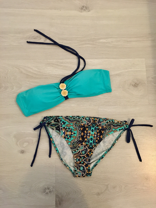 Zeki triko orjinal turkuaz bikini