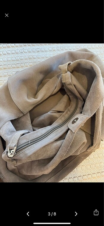 Beden Mango süet shopper çanta