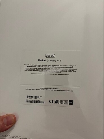 Apple İPad Air 4. Nesil 256 gb yeşil sıfır