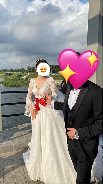 38 Beden beyaz Renk Gelinlik