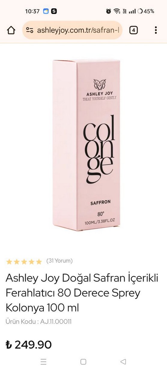 Ashley Joy Safranlı Ferahlatıc Sprey 100ml - Görsel 2