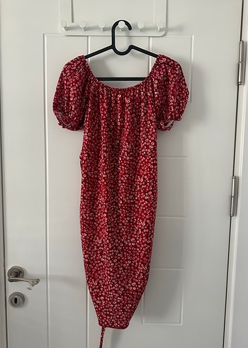 Kırmızı Drapeli Mini Günlük Elbise - Görsel 4