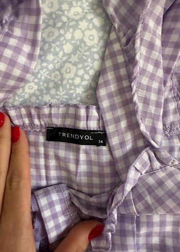 Mor pötikare Askılı Üst - Görsel 2