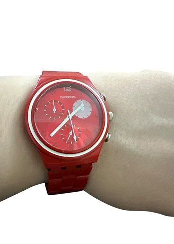CHOPPERS KIRMIZI SWATCH MODEL SPOR SAAT - Görsel 5