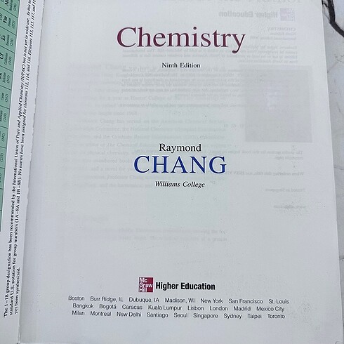 Raymond Chang Chemistry Ninth Edition - Görsel 2