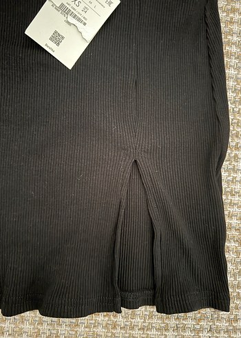 xs Beden Siyah Baskılı Mini Etek