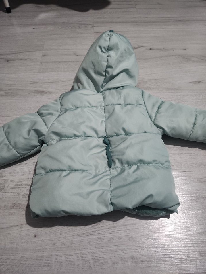 Kapüşonlu  Erkek -Kız Bebek Şişme Mont - Görsel 5