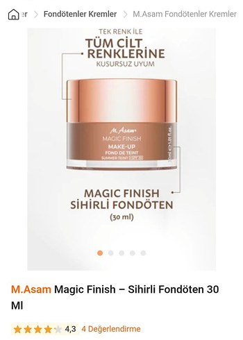 Asamo Magic Finish Parlak Fondöten - Görsel 5