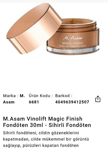 Asamo Magic Finish Parlak Fondöten - Görsel 4