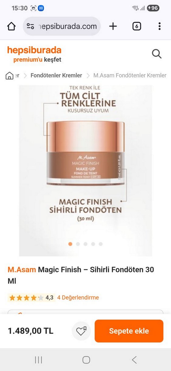 Asamo Magic Finish Parlak Fondöten - Görsel 5