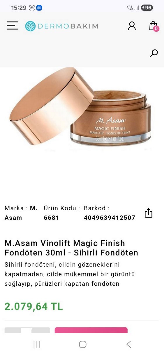 Asamo Magic Finish Parlak Fondöten - Görsel 4