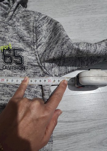 Gri Kapüşonlu Fermuarlı Erkek Bebek ceketi - Görsel 6