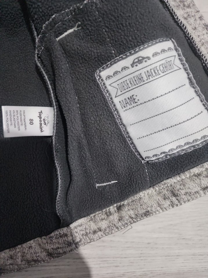 Gri Kapüşonlu Fermuarlı Erkek Bebek ceketi - Görsel 4