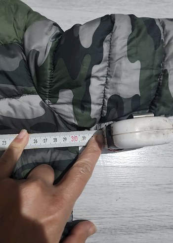 Kapüşonlu Kamuflaj Desenli Erkek Bebek Mont - Görsel 3