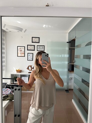 Mango askılı bluz