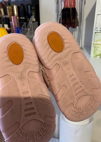 Kız Çocuk Pembe Desenli Cırt Cırtlı Spor Ayakkabı - Görsel 5