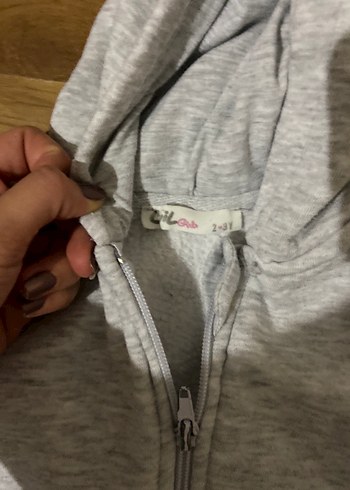 Kız Çocuk Gri Payetli Eşofman Takımı - Görsel 4