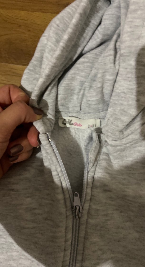 Kız Çocuk Gri Payetli Eşofman Takımı - Görsel 4