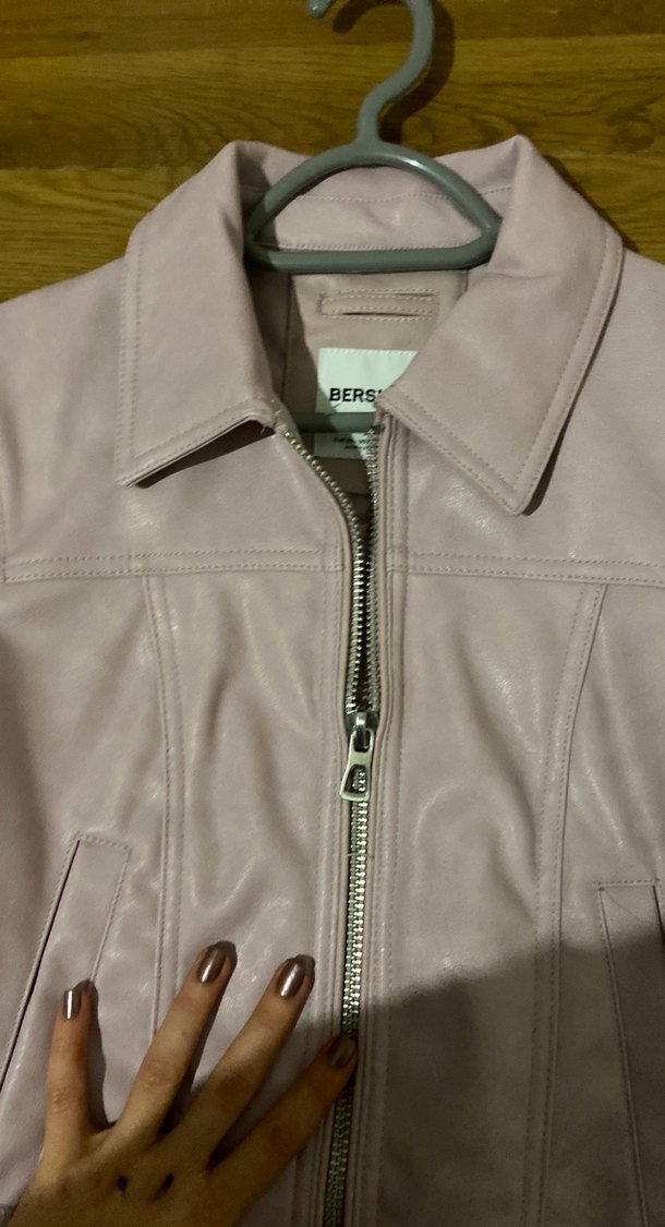 Bej Pastel Kadın Deri Ceket - Görsel 3