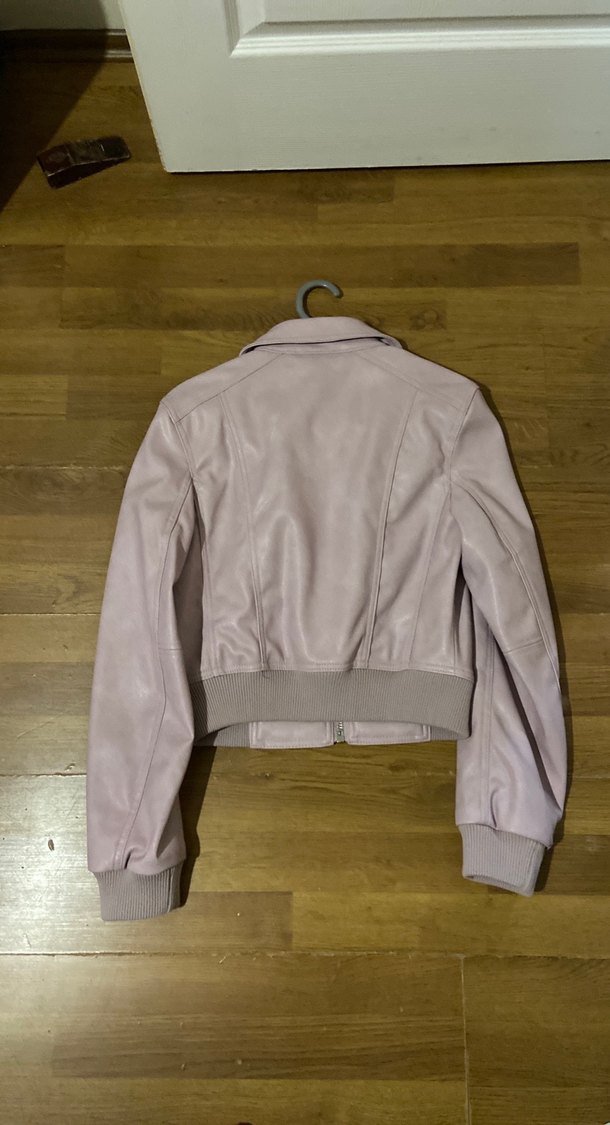 Bej Pastel Kadın Deri Ceket - Görsel 4