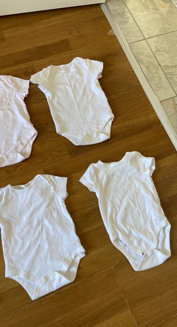 Bebek Beyaz  Kısa Kollu Body 6'lı Set - Görsel 4