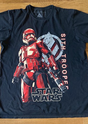 Kırmızı Star Wars Baskılı Erkek Tişört - Görsel 2