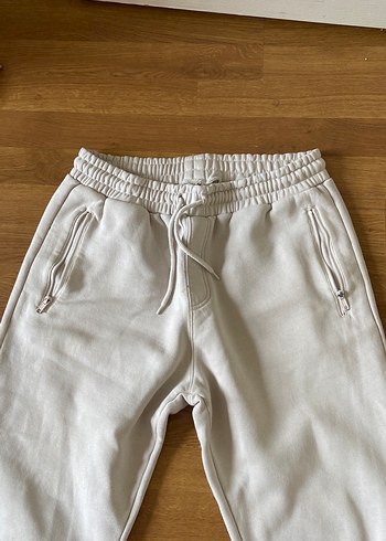 Kadın Gri Rahat Kesim Keten Eşofman Altı - Görsel 2