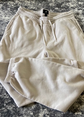 Beyaz Rahat Kesim Kadın Eşofman Altı - Görsel 5