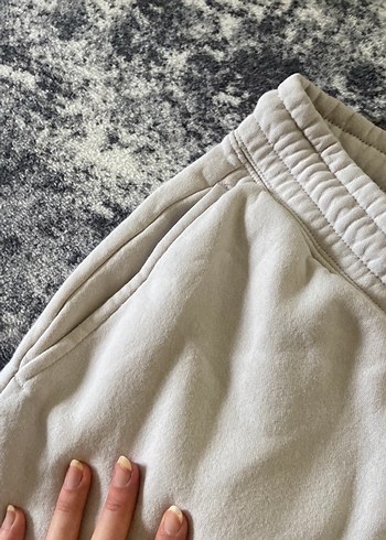 Beyaz Rahat Kesim Kadın Eşofman Altı - Görsel 4