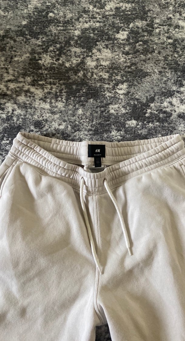 Beyaz Rahat Kesim Kadın Eşofman Altı - Görsel 2