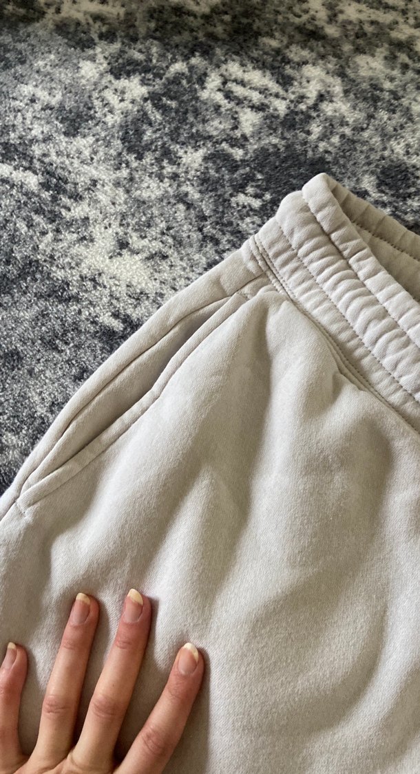 Beyaz Rahat Kesim Kadın Eşofman Altı - Görsel 4