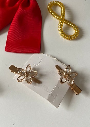 Kırmızı İpek Fiyonk Saç Aksesuarı - Görsel 2