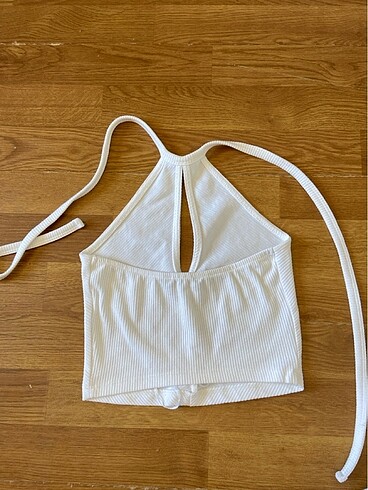xs Beden beyaz Renk Bershka crop