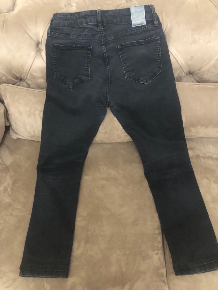 Siyah Kemer Detaylı Kadın Denim Pantolon - Görsel 2