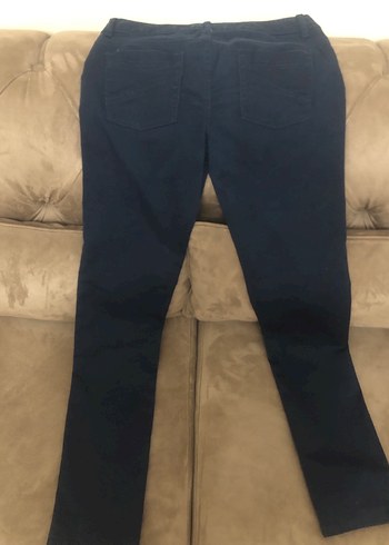 Düğmeli Lacivert Kız çocuk Kot Pantolon - Görsel 2