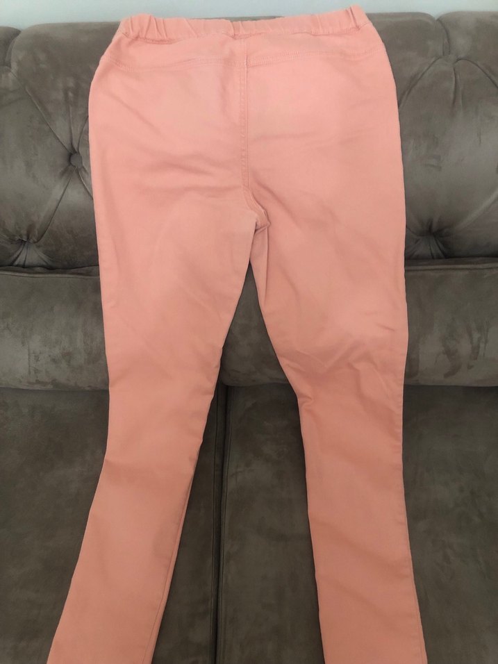 Kız Çocuk Pembe Düğmeli Pantolon - Görsel 2