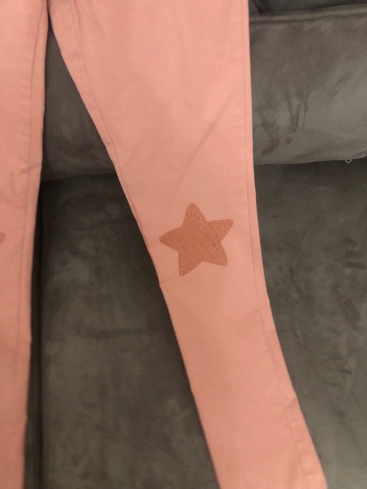 Kız Çocuk Pembe Düğmeli Pantolon - Görsel 5