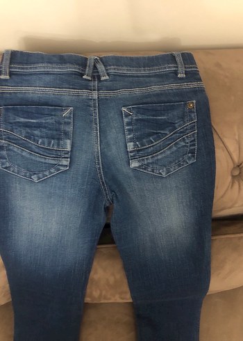 Kız çocuk Lacivert Normal Kesim Kot Pantolon - Görsel 3