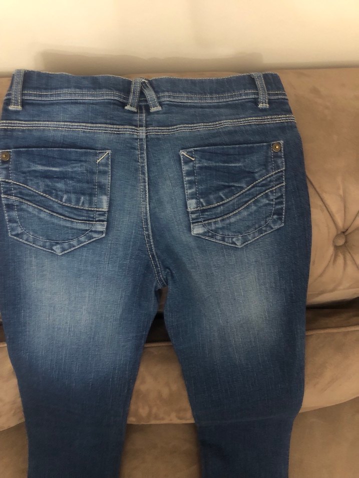 Kız çocuk Lacivert Normal Kesim Kot Pantolon - Görsel 3