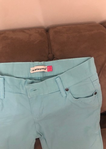 Mint  Pastel Denim Kadın Pantolon - Görsel 2