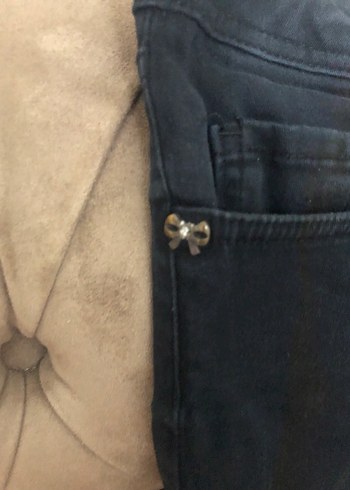 Kız çocuk Siyah Normal Boy Denim Jean - Görsel 3