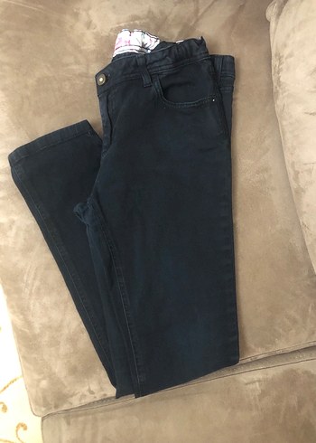 Kız çocuk Siyah Normal Boy Denim Jean - Görsel 5