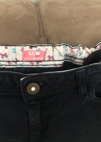 Kız çocuk Siyah Normal Boy Denim Jean - Görsel 4