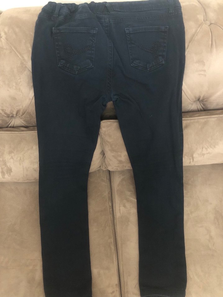 Kız çocuk Siyah Normal Boy Denim Jean - Görsel 2