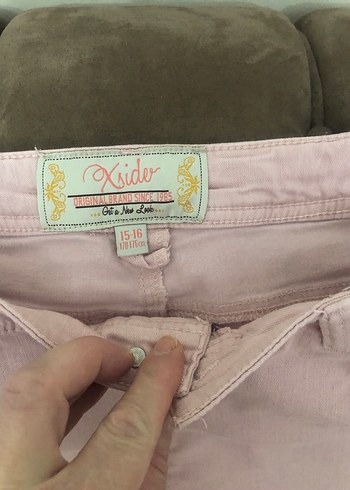 Pembe Midi Kız çocuk Kot Pantolon - Görsel 2