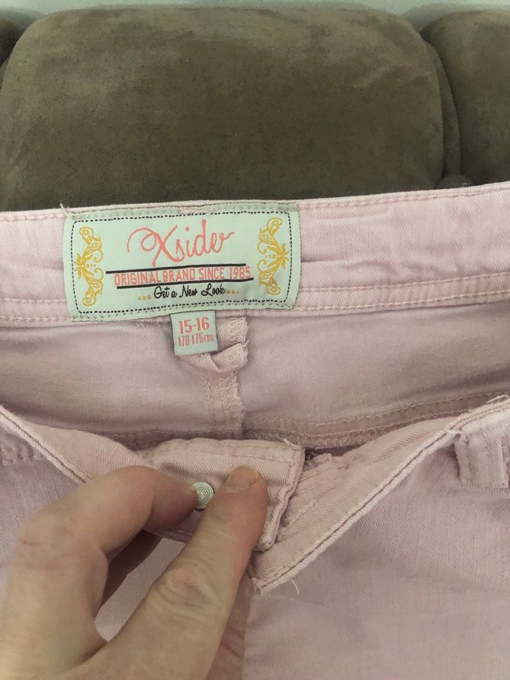 Pembe Midi Kız çocuk Kot Pantolon - Görsel 2