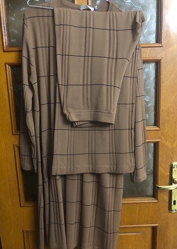 Sütlü kahve Uzun Kollu Triko Takım - Görsel 4