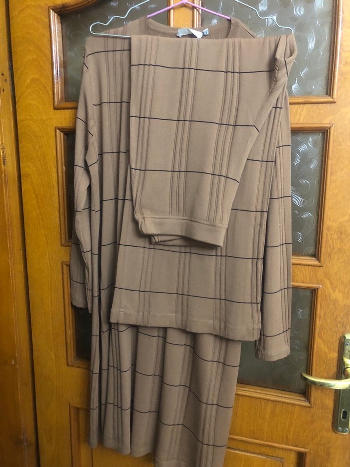 Sütlü kahve Uzun Kollu Triko Takım - Görsel 5