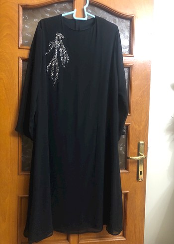 Uzun Siyah taş işleme detaylı Kadın abiye tunik - Görsel 7